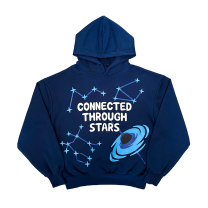 stars ciemno niebieska granatowa bluza boxy