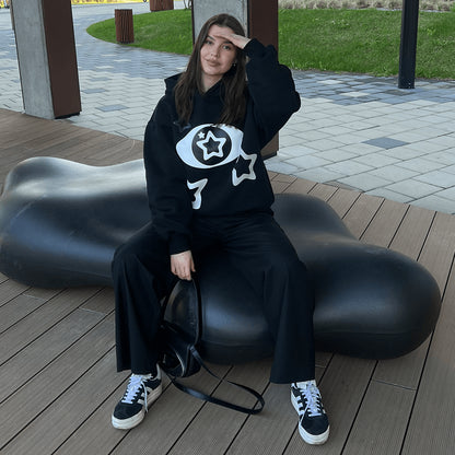 czarna bluza boxy pure vision outfit inspo black